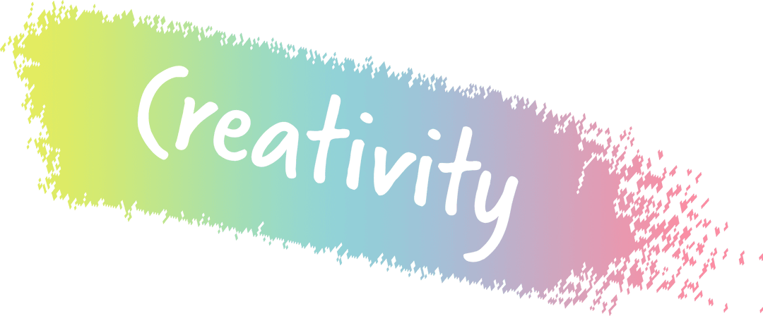 Colorful Creativity Text on Transparent Background Art Concept