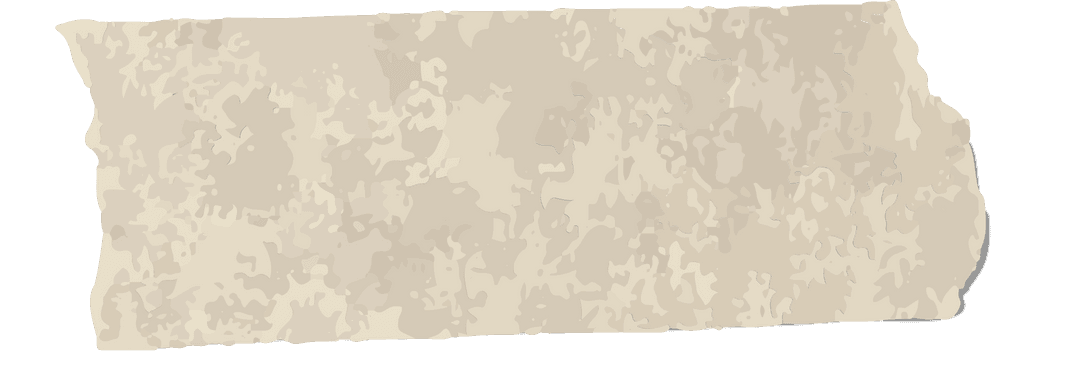 Transparent Torn Beige Paper Strip With Textured Weathered Surface