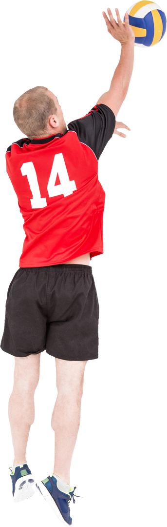 Transparent Rear View of Volleyball Player in Action - Download Free Stock Images Pikwizard.com