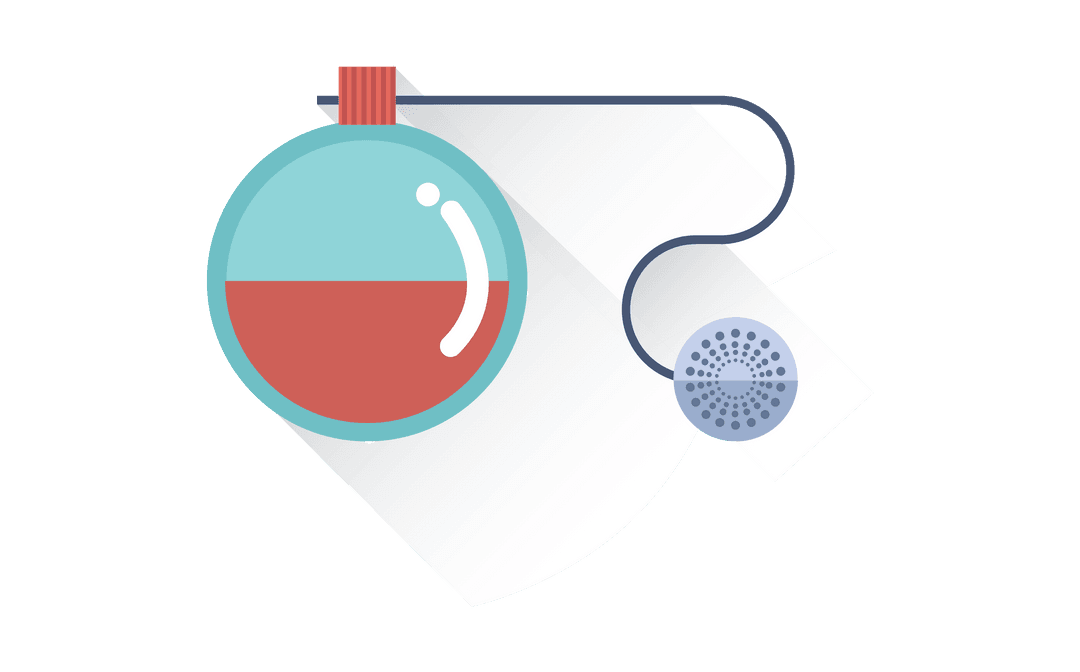 Colorful Laboratory Test Tube Illustration on Transparent Background