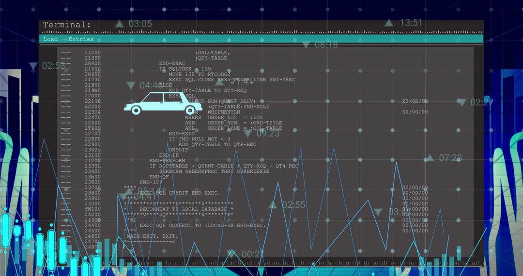 Futuristic Financial Data Visualization and Digital Interface