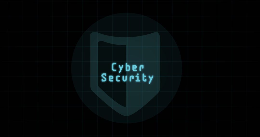 Futuristic Cyber Security Concept with Shield Icon