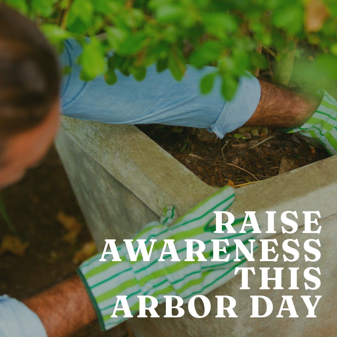 Planting for Arbor Day Awareness in Community Garden