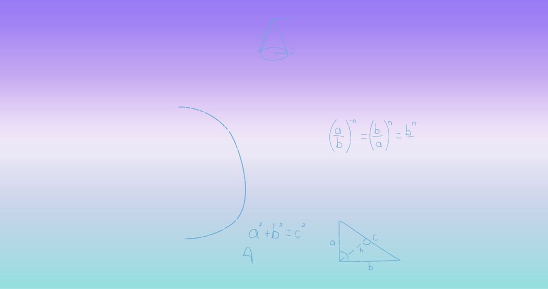 Mathematical Formulae on Gradient Background Art