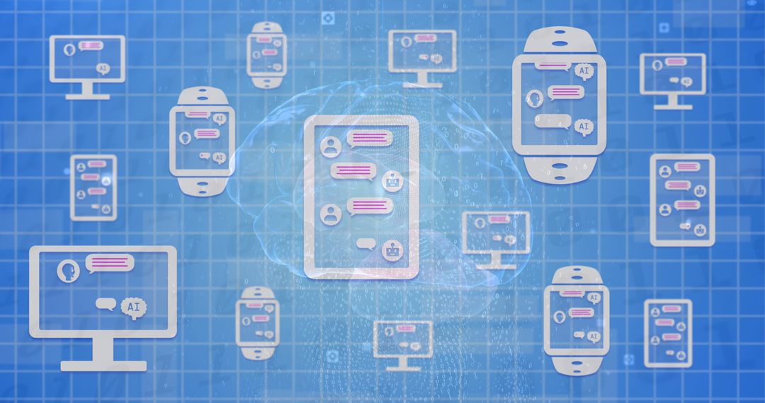 AI Chat Processing on Devices with Brain Overlay