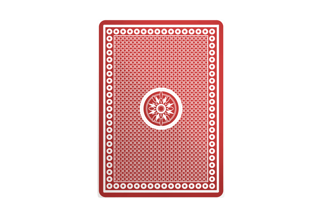 Transparent Red Playing Card Back Facing Layer - Poker Game Design