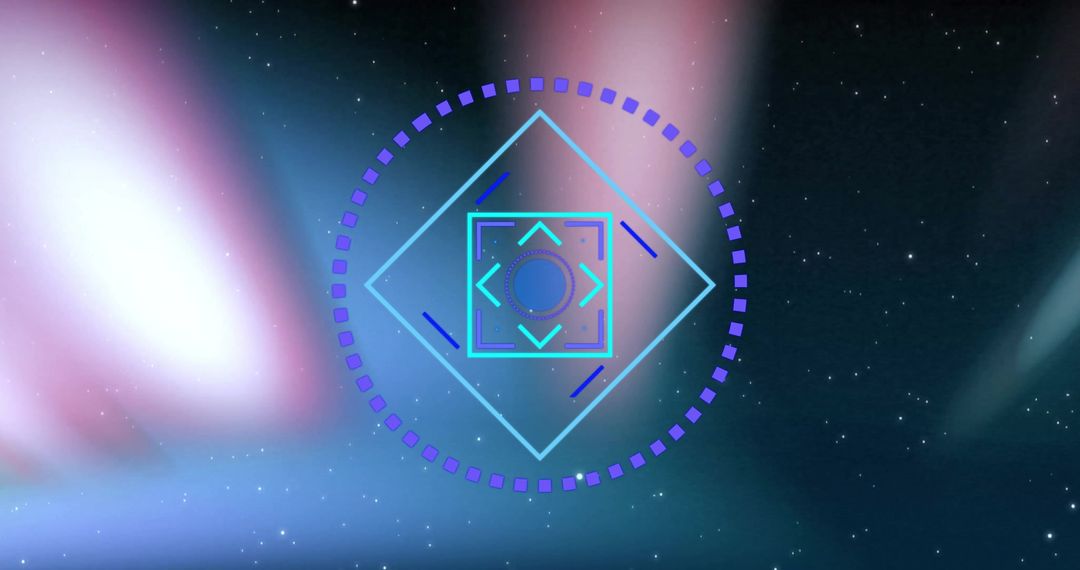 Futuristic Sci-Fi HUD Interface in Starry Space Scene