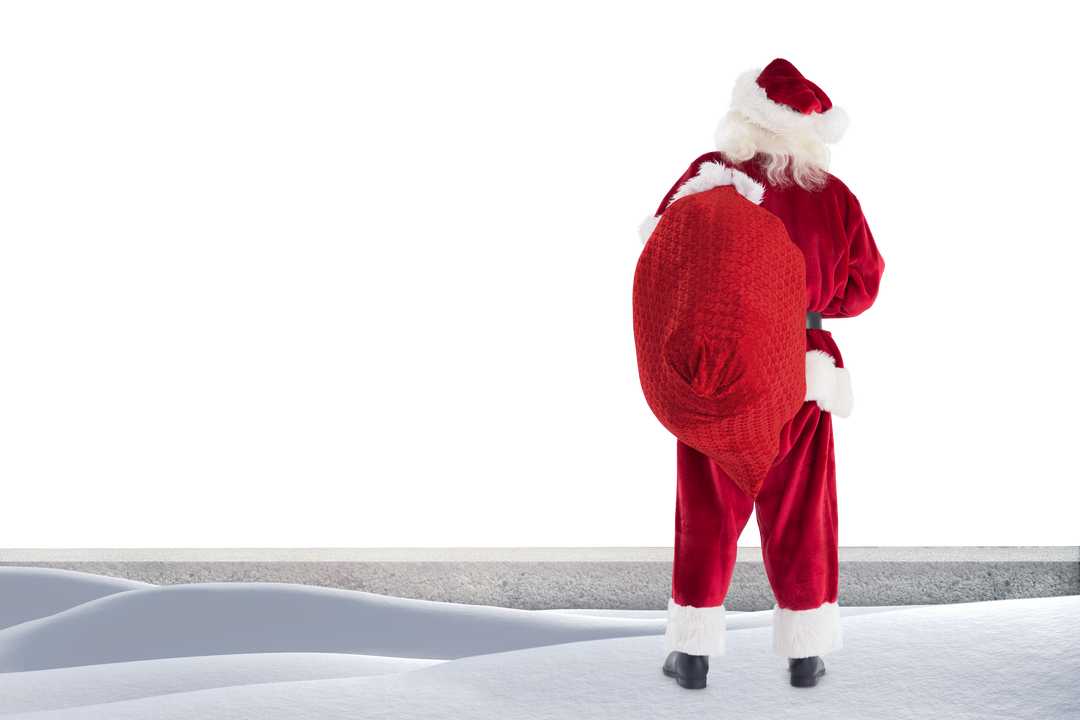 Isolated Santa Claus with Gift Bag on Transparent Background - Download Free Stock Images Pikwizard.com