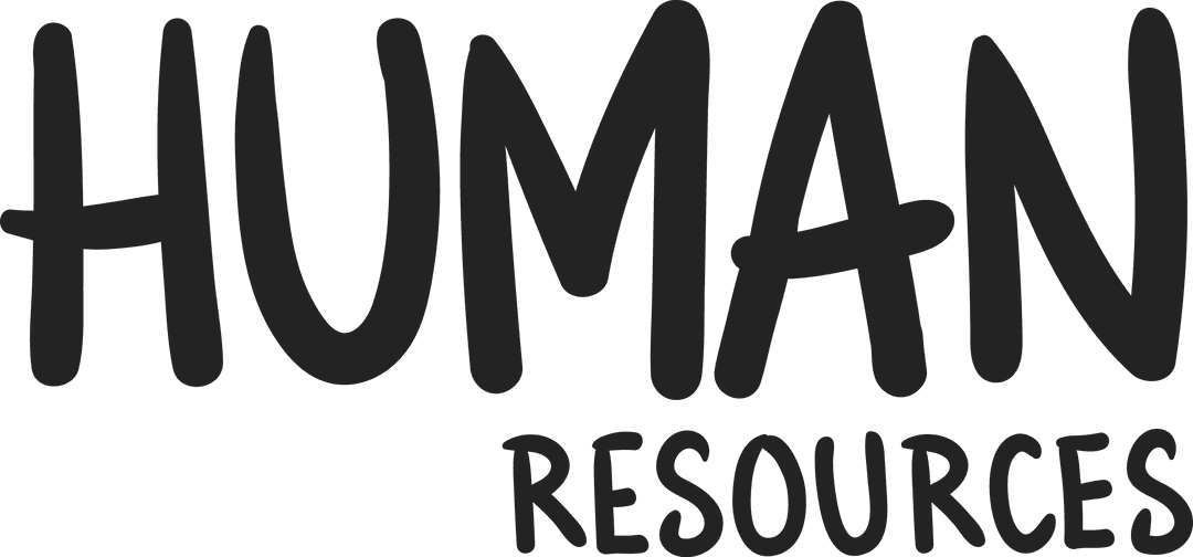 Human Resources Text on Transparent Background for Business Use