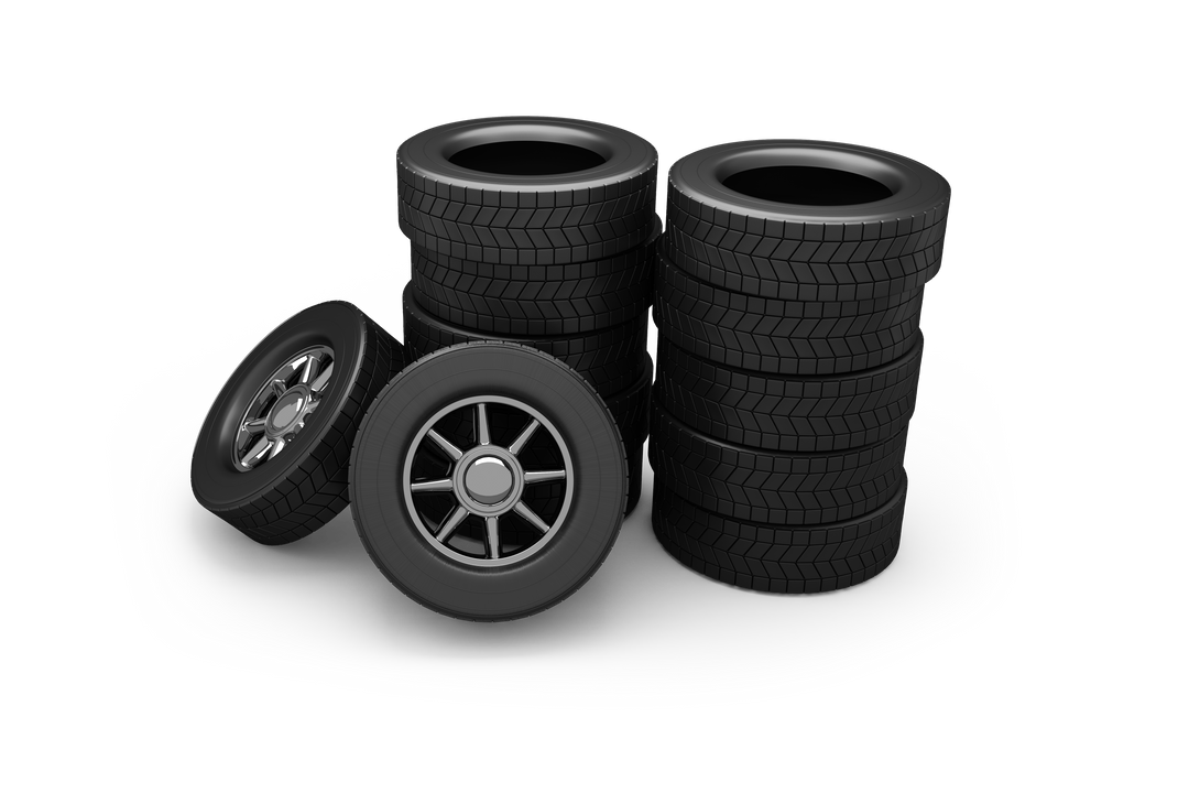 Stack Of Black Car Tires On Transparent Background - Download Free Stock Images Pikwizard.com