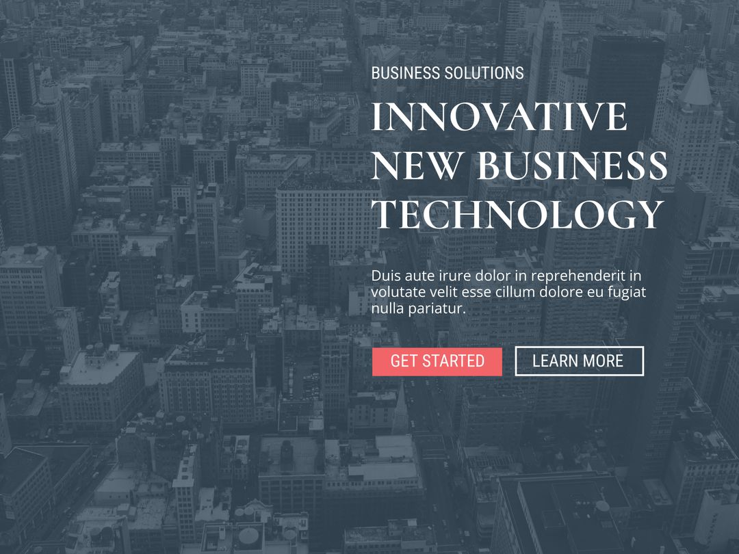 Urban Business Innovation Technology Solutions Template