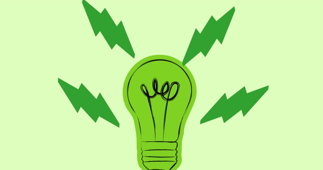 Green Lightbulb Symbolizing Renewable Energy Concepts