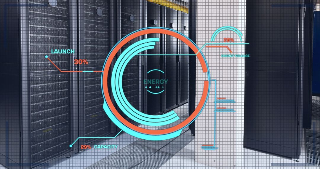 Digital Data Interface in Modern Server Room