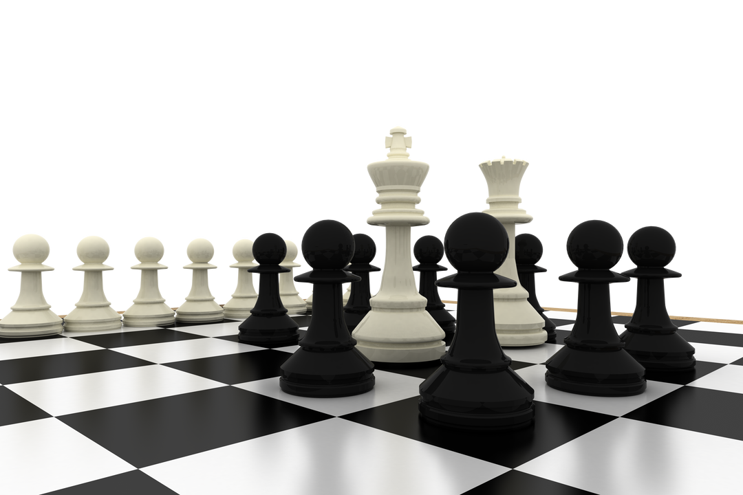 Close-Up of Transparent Chess Pieces Displaying Strategic Battle - Download Free Stock Images Pikwizard.com