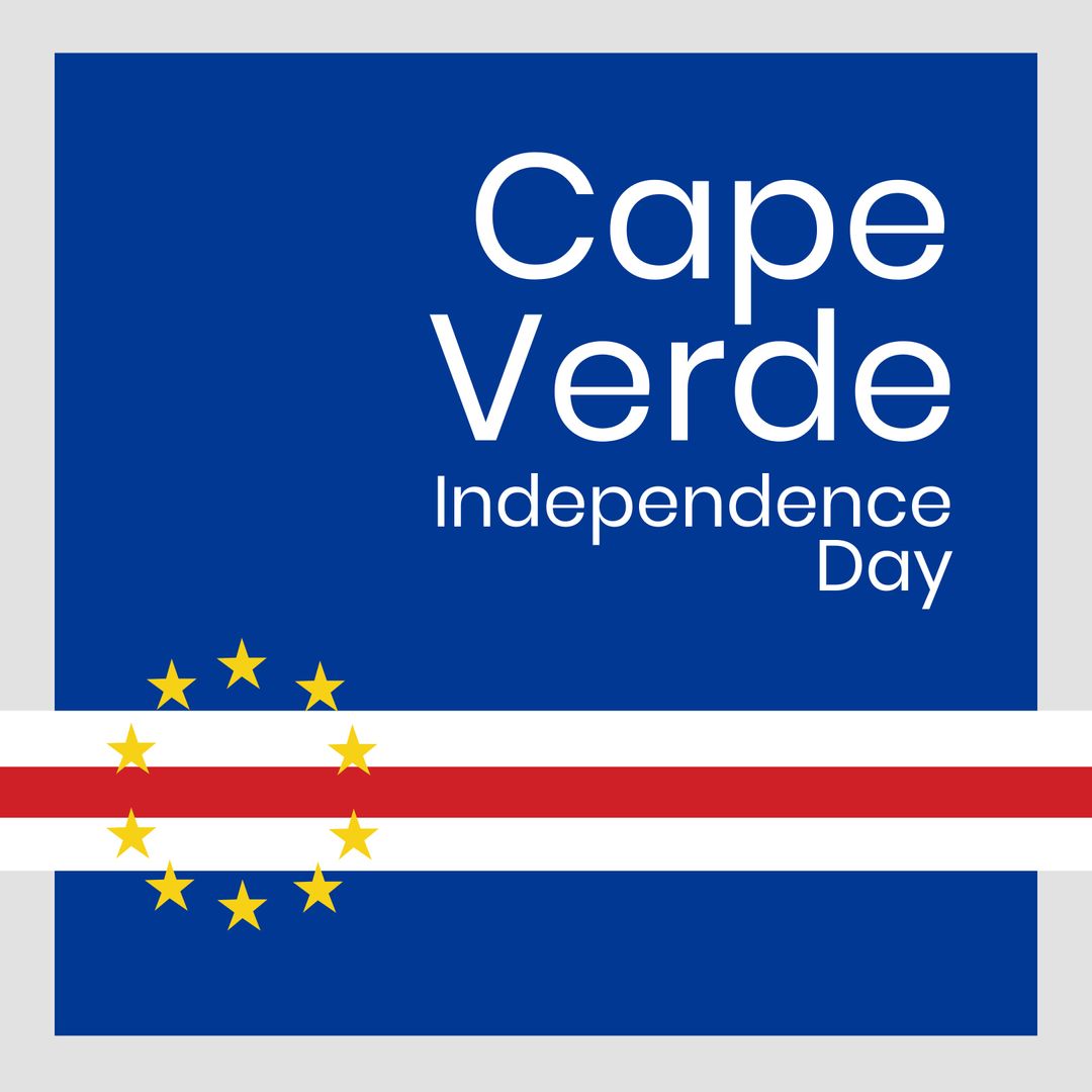 Cape Verde Independence Day Flag with Celebratory Text
