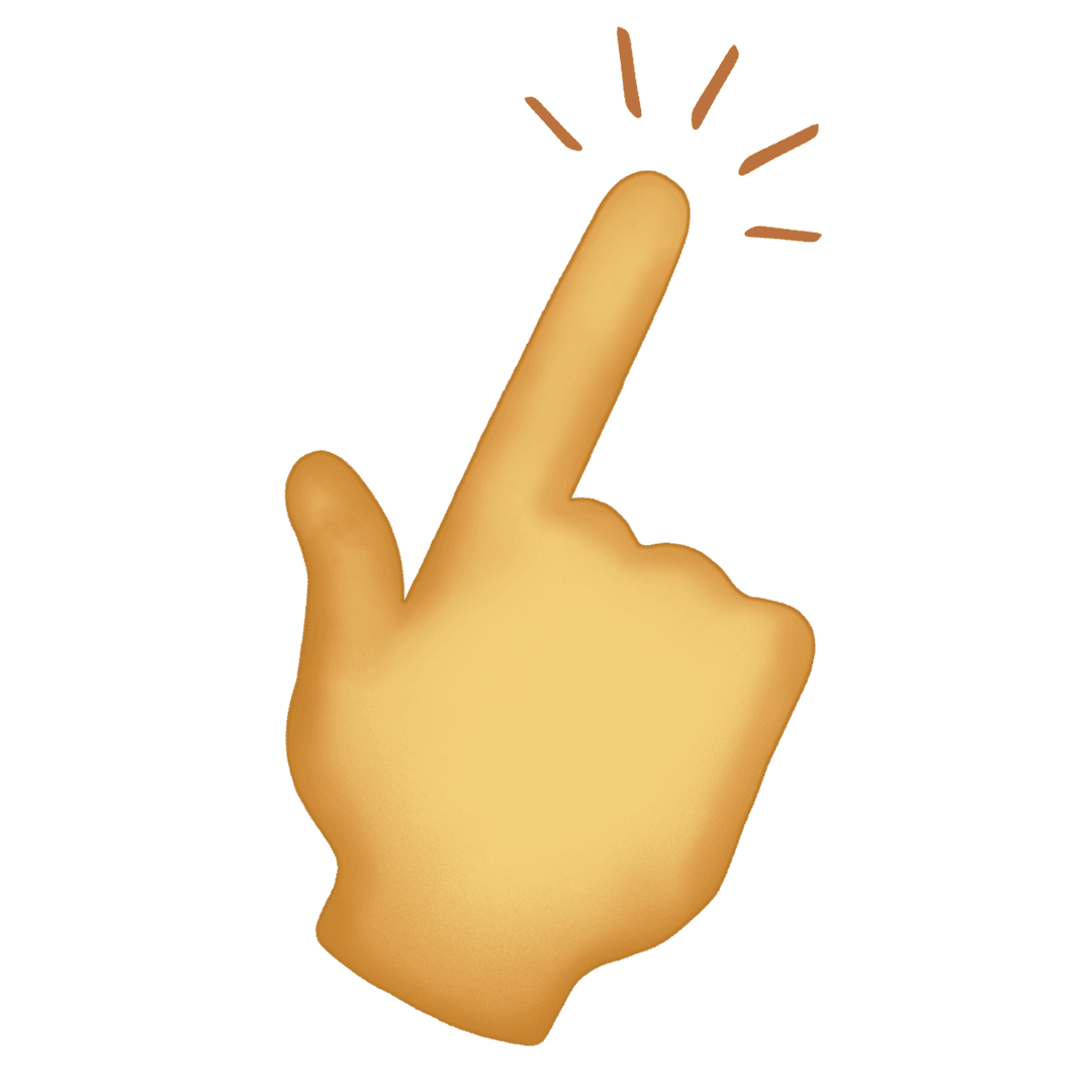 Upward Tapping Hand Gesture Illustration on Transparent