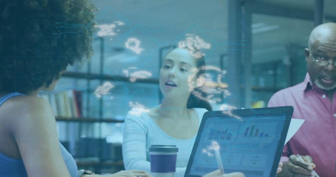 Diverse Business Team Discussing Cyber Security