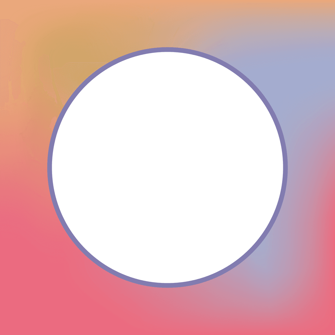 Colorful Abstract Circular Shape on Transparent Background