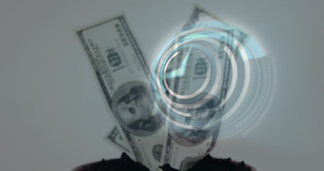 Time and Money Concept with Digital Overlay