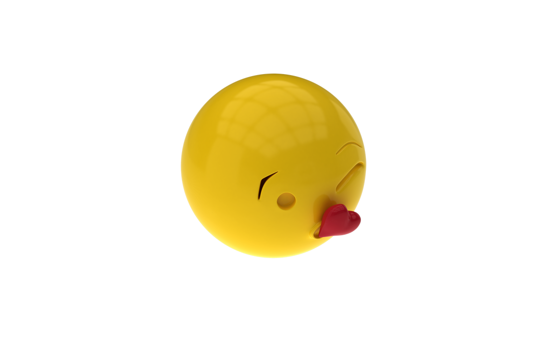 3D Transparent Winking Emoji Blowing Kiss - Download Free Stock Images Pikwizard.com