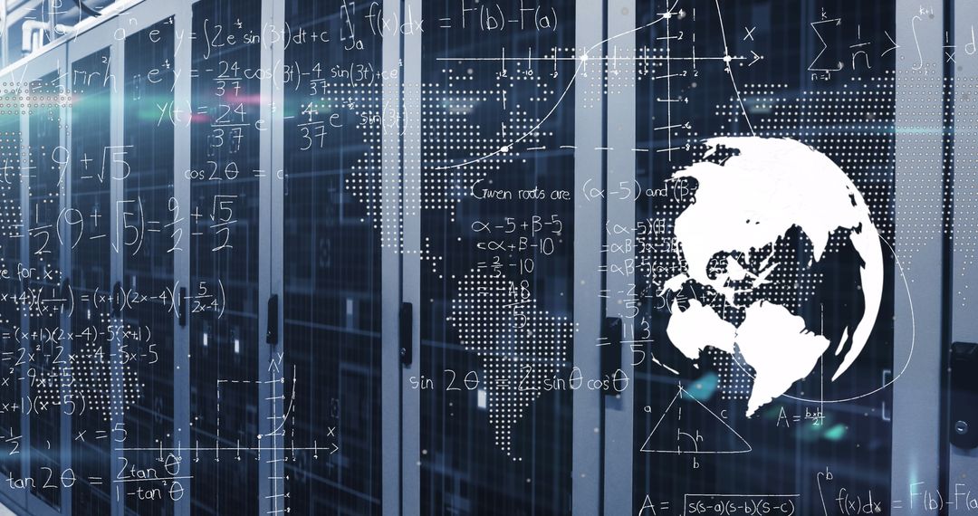 Global Network and Data Processing in Server Room