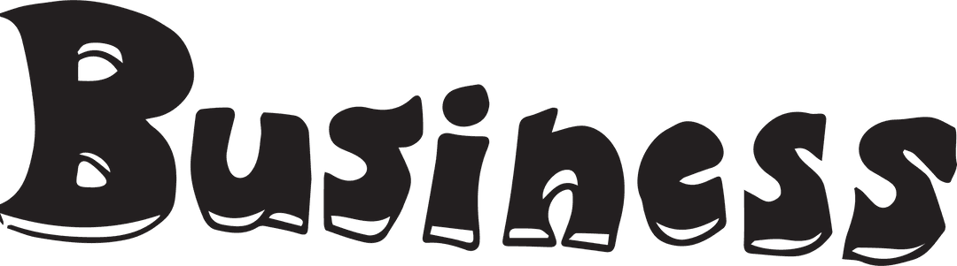 Playful Business Text on Transparent Background for Creative Projects