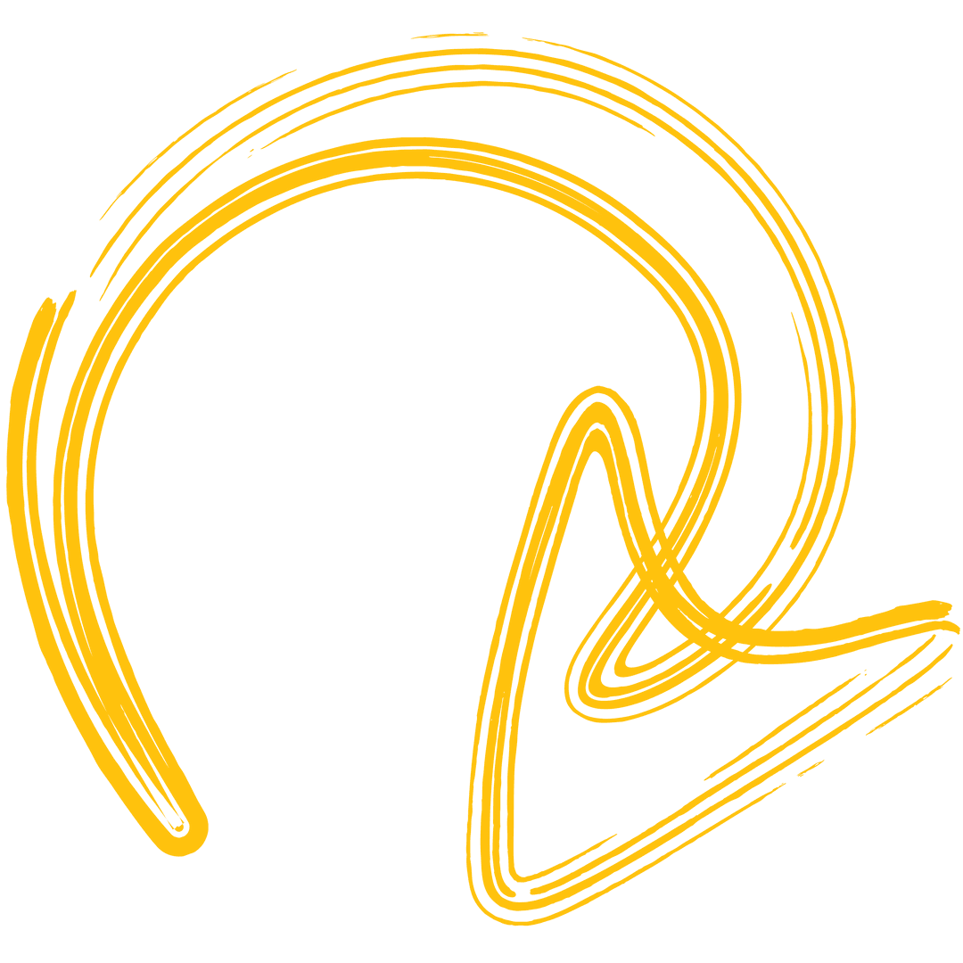 Yellow Rounded Down Arrow on Transparent Background Illustration