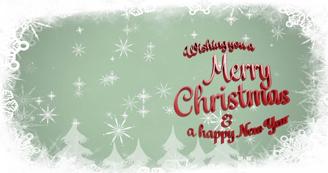 Festive Merry Christmas and Happy New Year Greeting