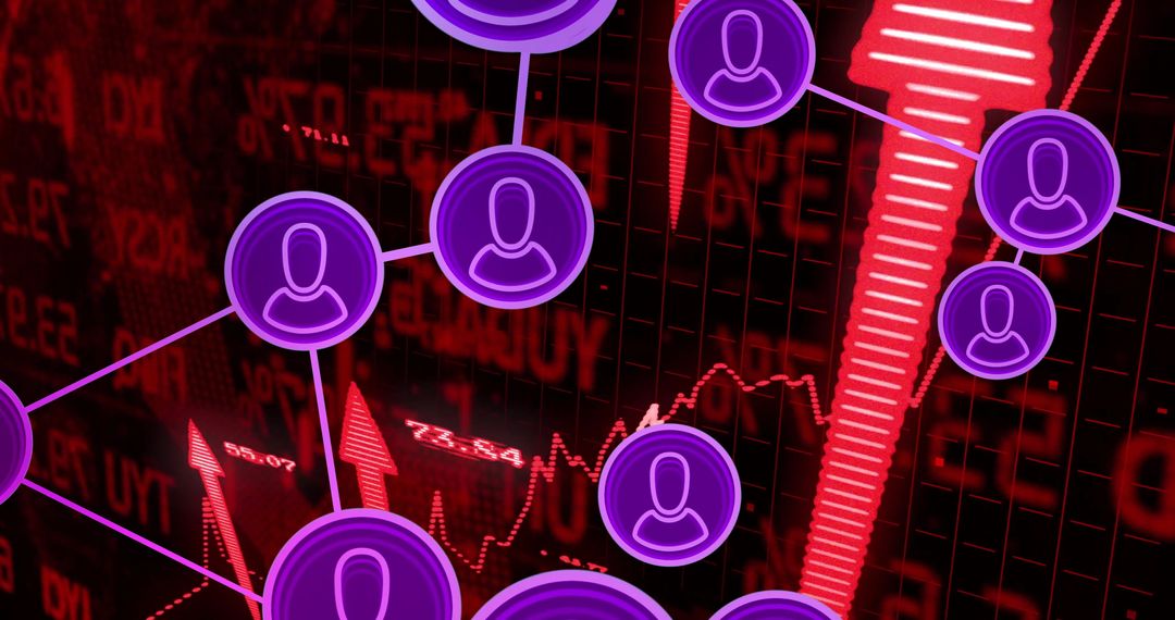 Global Networking Icons Over Financial Stock Data