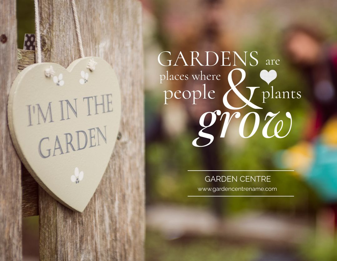 Inviting Garden Center Heart Shaped Sign Display