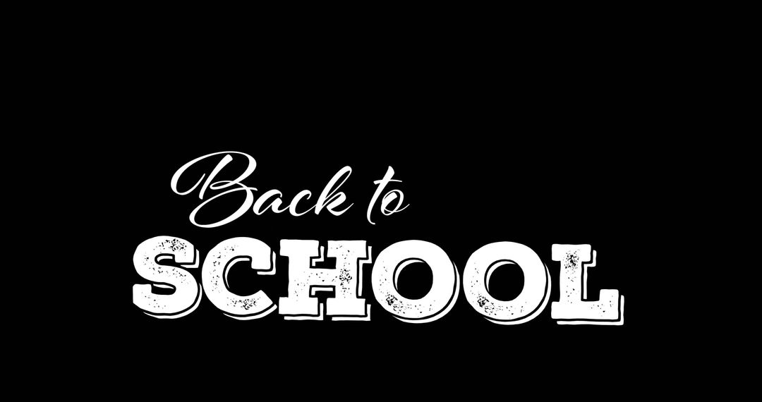 Stylish Back to School Text on Black Background