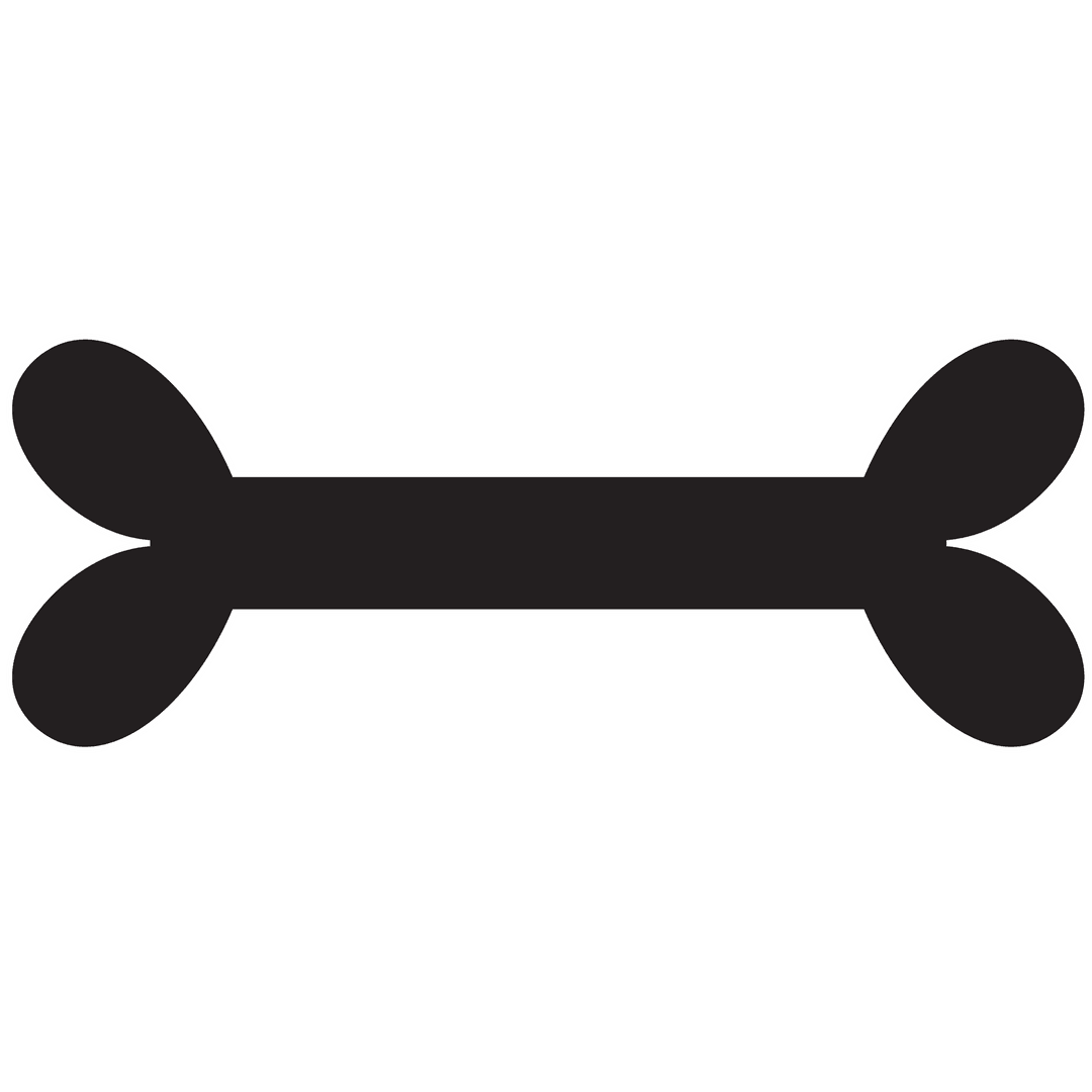 Black Bone Silhouette Transparent Symbol Vector