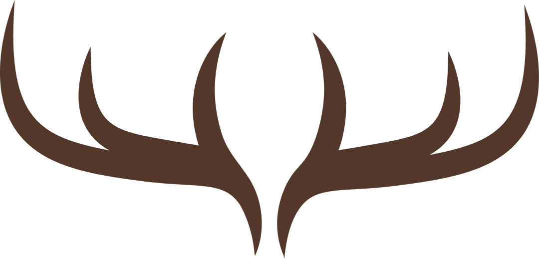 Brown Antlers on Transparent Background for Wildlife Decor