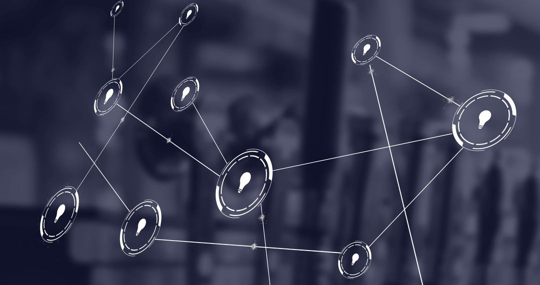 Abstract Network Bulb Innovation Concept Digital Background