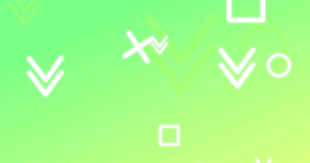 Geometric Shapes Illuminating Green Gradient Backdrop