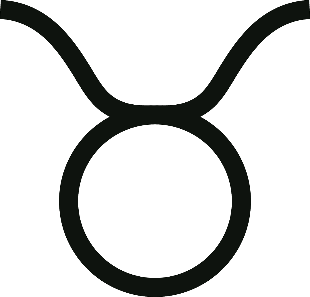Taurus Zodiac Transparent Symbol on Isolate Background
