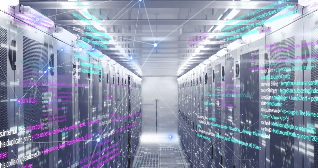 Futuristic Digital Network in Modern Data Center