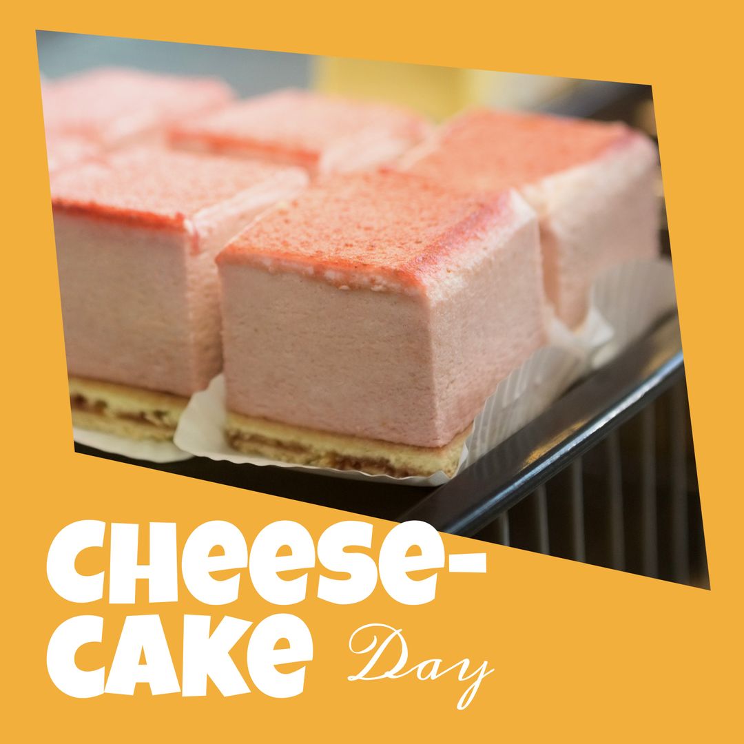 Festive Pink Cheesecake Slices for Cheesecake Day Celebration