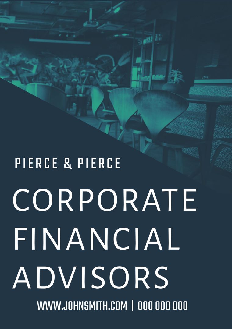 Corporate Financial Advisors Promotional Poster with Modern Design - Download Free Stock Templates Pikwizard.com