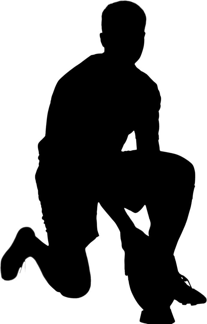 Rugby Player Positioning Ball on Transparent Background