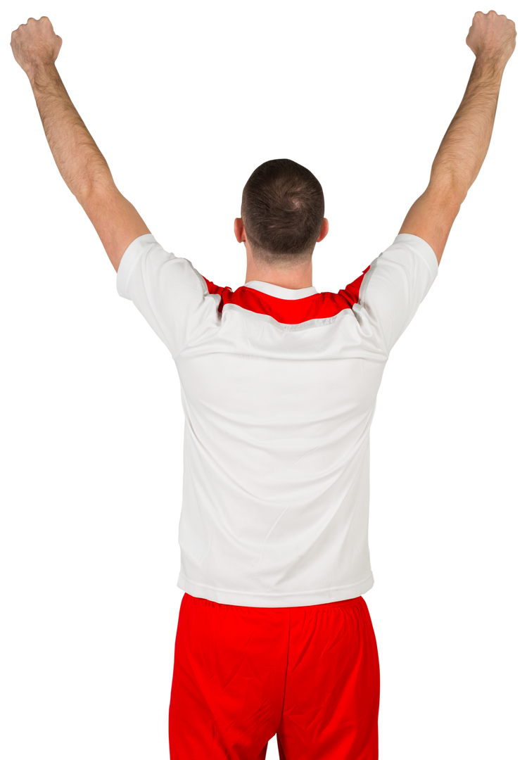 Excited Football Player Cheering Celebrating Victory Transparent - Download Free Stock Images Pikwizard.com