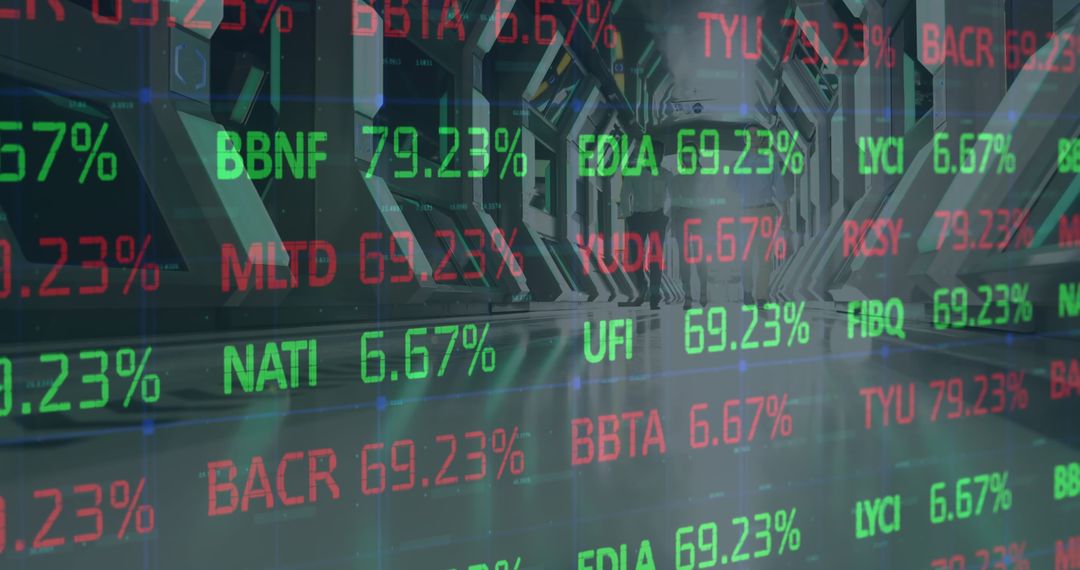 Financial Data Code Overlay Conceptual Technology Display