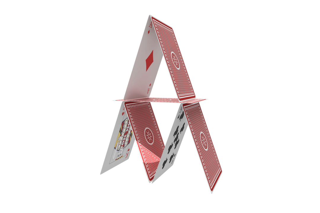 Transparent Strategically Built Playing Card House - Download Free Stock Images Pikwizard.com