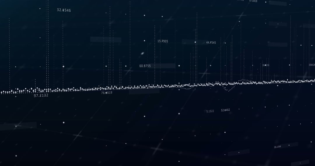 Digital Data Visualization on Dark Background