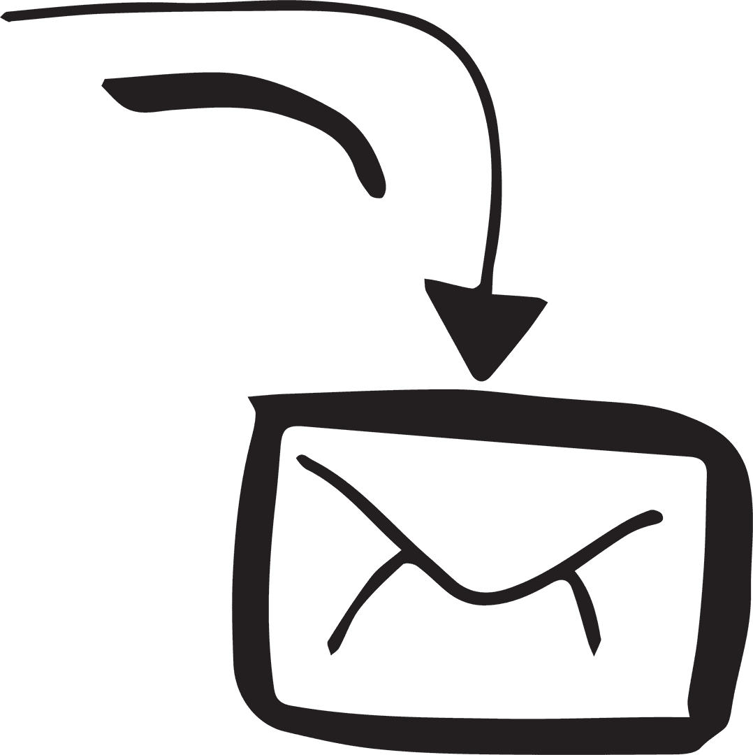 Envelope Icon Symbolizing Message on Transparent Background