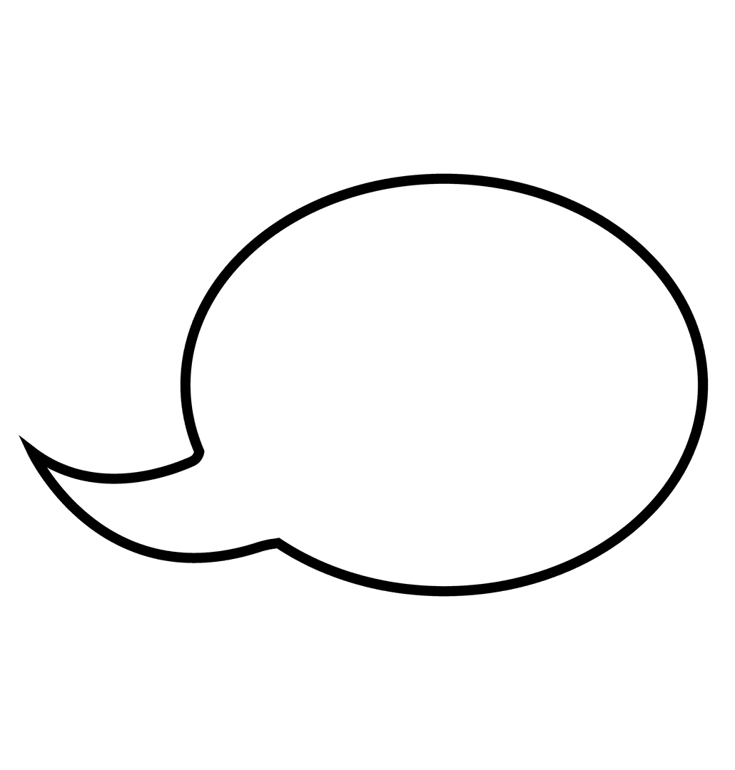 White Speech Bubble Effect on Transparent Background