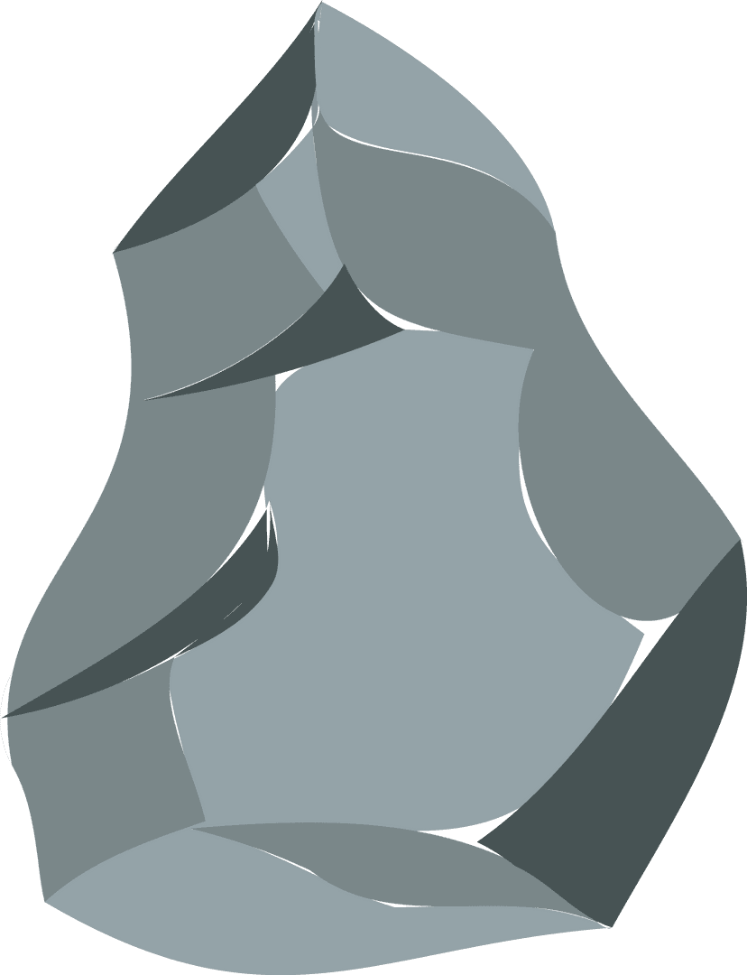 Abstract 3D Blue Ribbon Ring with Transparent Center