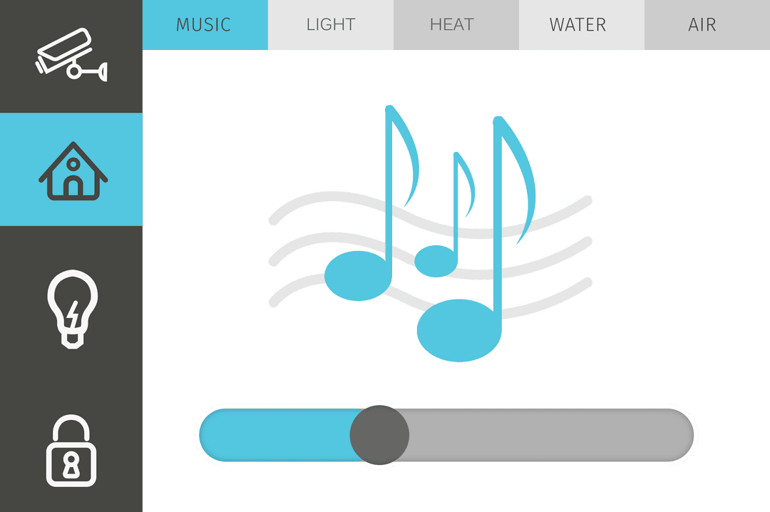Intelligent House Interface with Music Control Transparent
