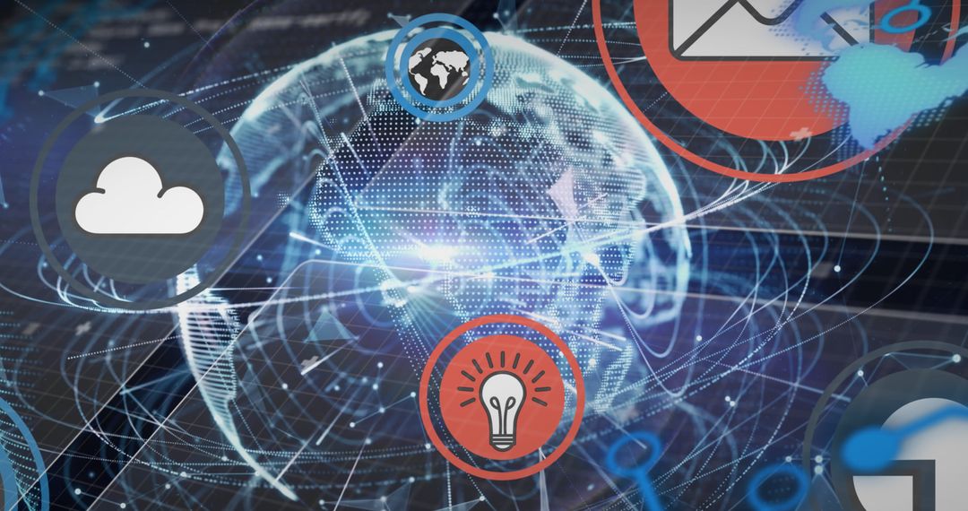 Global Networking and Digital Data Technology Concept