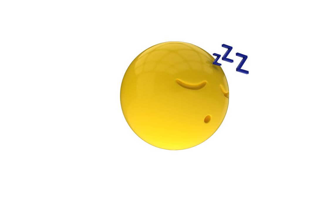 Transparent 3D Resting Smiley Face Emoji Sleeping - Download Free Stock Images Pikwizard.com